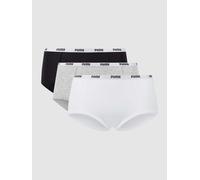 PUMA Pants mit elastischem Logo-Bund im 3er-Pack in Hellgrau, Größe S