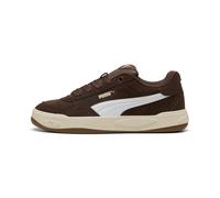 Sneaker PUMA "Park Lifestyle II Sneakers Erwachsene", Herren, Gr. 43, chestnut braun weiß, Obermaterial: Kuhleder, Textil, Synthetik. Futter: Textil. Innensohle: Textil. Laufsohle: Gummi, Schuhe Sneak