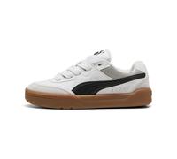 PUMA Park Lifestyle SK8 JR Sneaker, White Black-Feather Gray, 35.5 EU