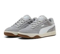 Sneaker PUMA "PARK LT SD", Herren, Gr. 43, grau (gray echo, puma weiß), Leder, unifarben, Schuhe Sneaker, für Alltag, mit SOFTFOAM+ Dämpfung, sportlicher Stil (12353658-43) gray echo, puma weiß