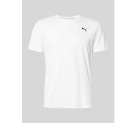 PUMA PERFORMANCE T-Shirt mit Logo und Rundhalsausschnitt in Weiss, Größe S