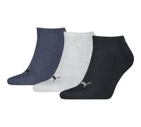 PUMA unisex Sneaker Socken Kurzsocken Sportsocken 3 Paar, Farbe:Mehrfarbig, Menge:3 Paar (1x 3er Pack), Größe:39-42, Artikel:-532 navy/grey/nightshadow blue