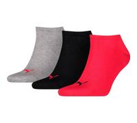 3er Pack PUMA Plain Sneakersocken black/red 35-38