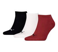 PUMA Unisex Sneaker Sock, Red Combo, 39-42 (3er Pack)