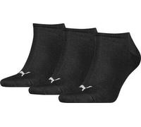 PUMA Plain Sneaker - Trainer Socken 3er-Pack Black - Gr. - 40.5