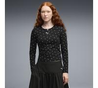 PUMA Polka-Dot Baby Langarmshirt Damen, Kleidung, Schwarz, M