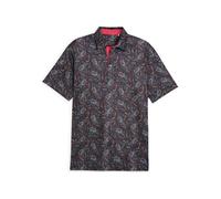 Puma Poloshirt "Cloudspun Paisley" in Anthrazit - Größe M | Herren Plussize