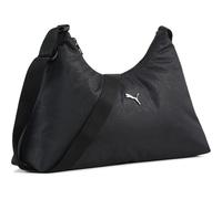 Handtasche PUMA "POP 5 l Mittelgroße Prism-Bag Damen", Damen, Gr. B/H/T: 37,5cm x 17,5cm x 11cm onesize, schwarz (schwarz script aop), Polyester, Taschen Handtasche (87211669-0) schwarz script aop