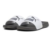 Puma Slide-Sandalen Popcat 20 – Unisex, Weiß/Dark Coal, Größe 40,5