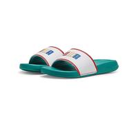 PUMA Popcat 20 Ready, Set, Better JR Slide Sandal, Sparkling Green White-Active RED, 37 EU