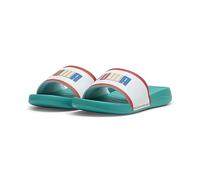PUMA Popcat 20 Ready, Set, Better JR Slide Sandal, Sparkling Green White-Active RED, 39 EU