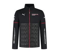 PUMA Porsche Motorsport Herren Team Hybridjacke mit gewebtem Oberteil und gepolstertem Unterteil für ultimativen Komfort - Schwarz - Größe: L