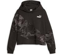 Puma Power Cat Marbleized Mädchen Kapuzensweater, schwarz 140