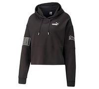 PUMA Power Colorblock Sommer Hoodie für Damen, Farbe:Schwarz, Größe:L