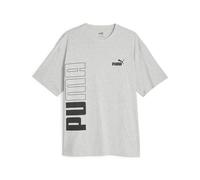 PUMA Power Colorblock Tee Light Grey Heather