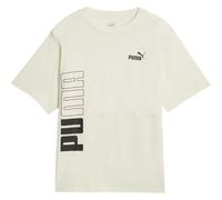 Puma POWER LOGO LOVE COLOR BLOCK TEE Damen T-Shirt, beige, größe M