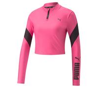 Puma Fit Eversculpt Half Zip Sweatshirt rosa schwarz Damen - S