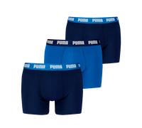 Boxershorts PUMA "PUMA MEN EVERYDAY BOXERS 3P", Herren, Gr. M, blau (blau combo), Obermaterial: 95% Baumwolle, 5% Elasthan, eng, Unterhosen, mit Komfortbund (75362404-M) blau combo