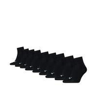 PUMA Unisex Quarter Socken, 9er Pack - Quarter Plain ECOM 9P, Logo, einfarbig Schwarz 43-46