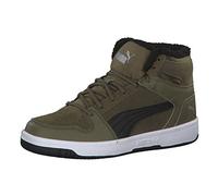 Puma Puma Rebound Layup Fur SD Jr Sneaker Unisex-Kinder, Grün (Burnt Olive-Puma Black-Limestone-Puma White), 36 EU