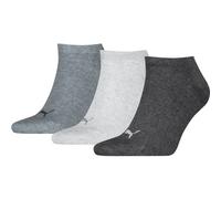 PUMA Unisex Plain Sneaker Sock, Anthraci/l Mel Grey/m Mel Grey-New, 35/38 (3er Pack)