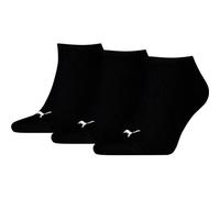 PUMA Unisex Sneakersocken, 3er Pack - Sneaker Plain 3P, Logo, einfarbig Schwarz 43-46