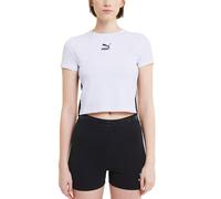 Puma Puma White / Puma Black Damen L Puma Classics Cropped Top