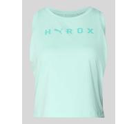 PUMA PUMA x HYROX - Crop Top mit Label-Print in Mint, Größe M