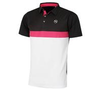 PUMA Pure Colorblock Poloshirt für Herren, White Glow/PUMA Black, L