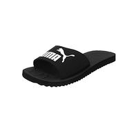 PUMA Purecat Unisex Slide Sandal , Black White, 38 EU