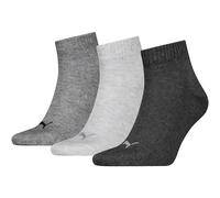 Puma Quarter Plain Socken 3er | grau | Herren|Damen|Kinder | 43-46 | 701230337-800 43-46