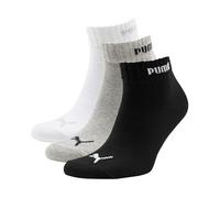 PUMA Quarter Sock 3er-Pack Quarter, Grau/Weiß/Schwarz, 9-11