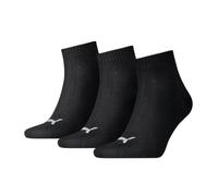 PUMA Unisex Plain Quarter Socken, Schwarz, 47-49 EU, 3er Pack