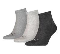 Puma Quarter Socken 3er Pack | grau | Herren|Damen|Kinder | 35-38 | 271080001-800 35-38