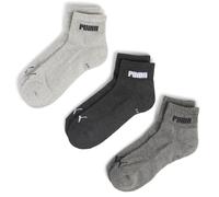 PUMA Quarter-Socken 3er-Pack Unisex, Kleidung, Grau, 43-46 Gray
