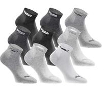 PUMA Quartersocken 18 Paar Pack Statement Edition Damen und Herren | Baumwollmischung, elastischer Bund, flache Zehennaht, mittlere Schafthöhe, Feuchtigkeitsregulierung, Alltag, Training, Reise.
