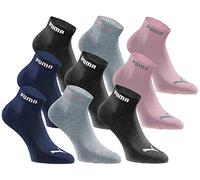 PUMA Quartersocken 18 Paar Pack Statement Edition - Damen und Herren - White Blue Light - Gr. 39-42