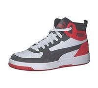PUMA R78, Unisex-Sneaker, Puma White Asphalt High Risk Red, 44.5 EU