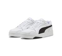 PUMA RBD Break Low Unisex-Sneaker, Weiß/Schwarz, 9 UK