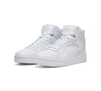 Sneaker PUMA "RBD BREAK MID", Herren, Gr. 46, weiß (puma weiß, cool light gray, puma schwarz), Leder, mehrfarbig, Schuhe Sneaker, knöchelhoch, mit Gummilaufsohle, Obermaterial aus Leder (11206741-46)