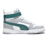 Sneaker PUMA "RBD GAME JR" Gr. 38, weiß (puma white, malachite, cool mid gray, gold) Schuhe Jungen (38537913-38)