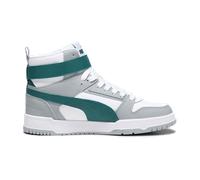Sneaker PUMA "RBD GAME JR" Gr. 38, weiß (puma white, malachite, cool mid gray, gold) Schuhe Jungen (38537913-38)