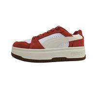 PUMA Damen Rebound Femme Low Sd Sneaker, Weiß, mattiert, elfenbeinfarben, exotisches Rot, 37 EU