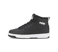 PUMA Rebound Joy FUR JR Sneaker, Black White, 38 EU
