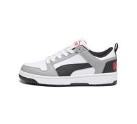 PUMA Rebound Layup L, Unisex-Kinder, Puma Mehrfarbig (White PUMA Black Concrete Gray for All Time Red), 38.5 EU
