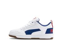 Puma Rebound Layup Lo Sl Jr, Unisex-Kinder Sneaker, Weiß (Puma White-Galaxy Blue-High Risk Red 05), 36 EU