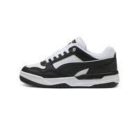 Sneaker PUMA "Rebound Retro Sneakers Erwachsene", Damen, Gr. 44,5, schwarz-weiß (weiß schwarz), Obermaterial: Textil, Kuhleder, Synthetik, Leder; Futter: Textil; Innensohle: Textil; Laufsohle: Gummi,