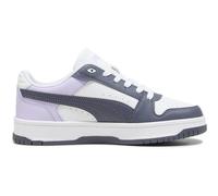 Sneaker PUMA "REBOUND SLAM LO JR", Mädchen, Gr. 37,5, grau (puma weiß, inky depths, light lavender), Synthetik, Schuhe Sneaker (72668557-37,5) puma weiß, inky depths, light lavender