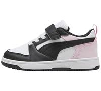 Puma Rebound V6 LO AC+ PS Sneaker, White Black-Pearl Pink, 35 EU Child, Puma Weiß Puma Schwarz Perle Rosa, 34.5 EU