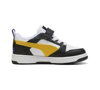Puma Rebound V6 Lo AC+ Sneaker mit Klettverschluss Kinder 01 - PUMA white/PUMA black 35 für Kinder, schwarz, Größe 32 EU / 13 Kids UK